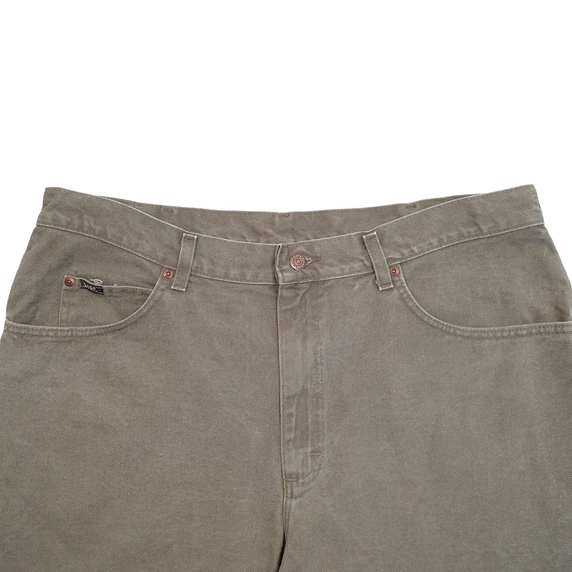 Mens Khaki Lee  Denim Shorts