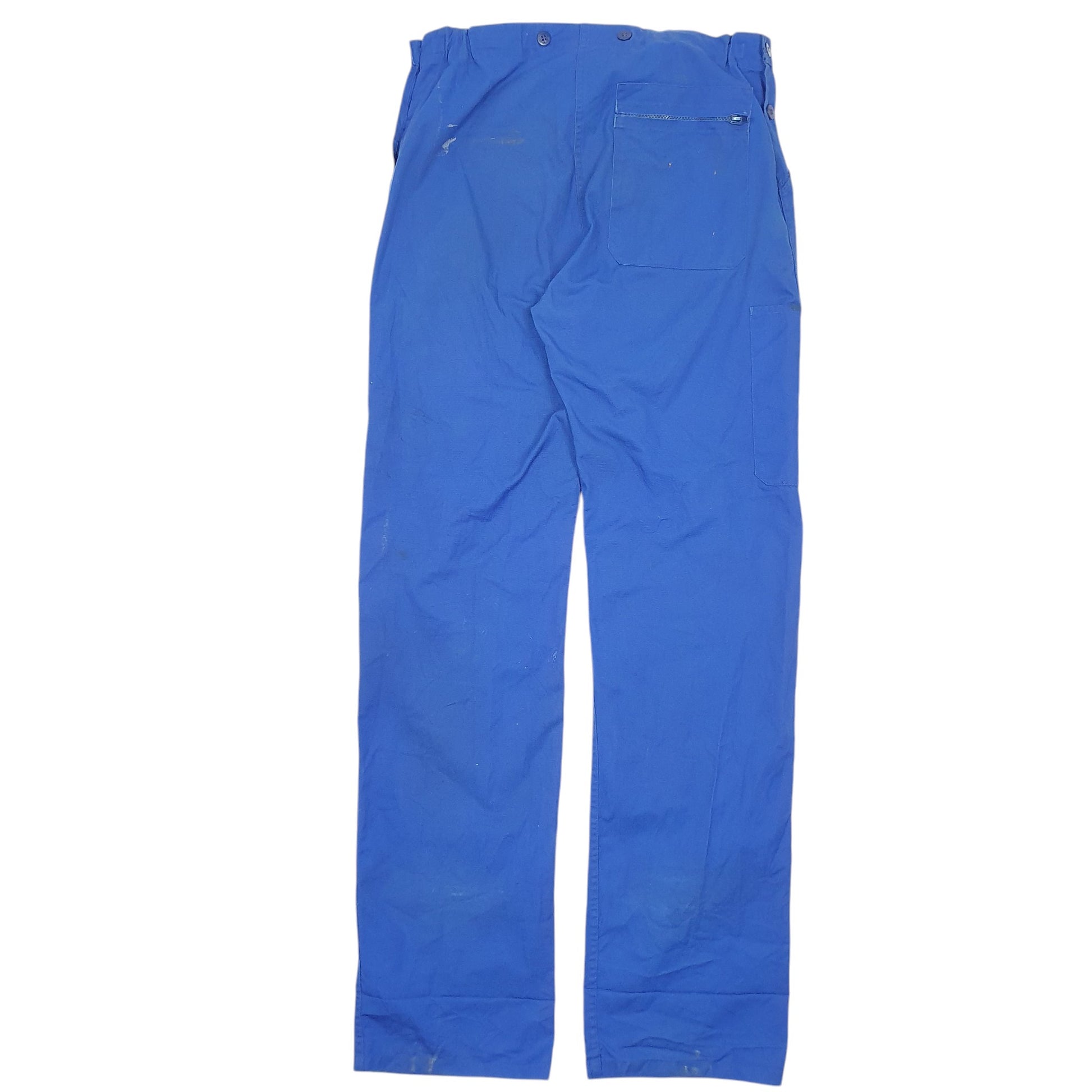 Mens Blue Tergal VT French Workwear Pants Chore Chino Trousers