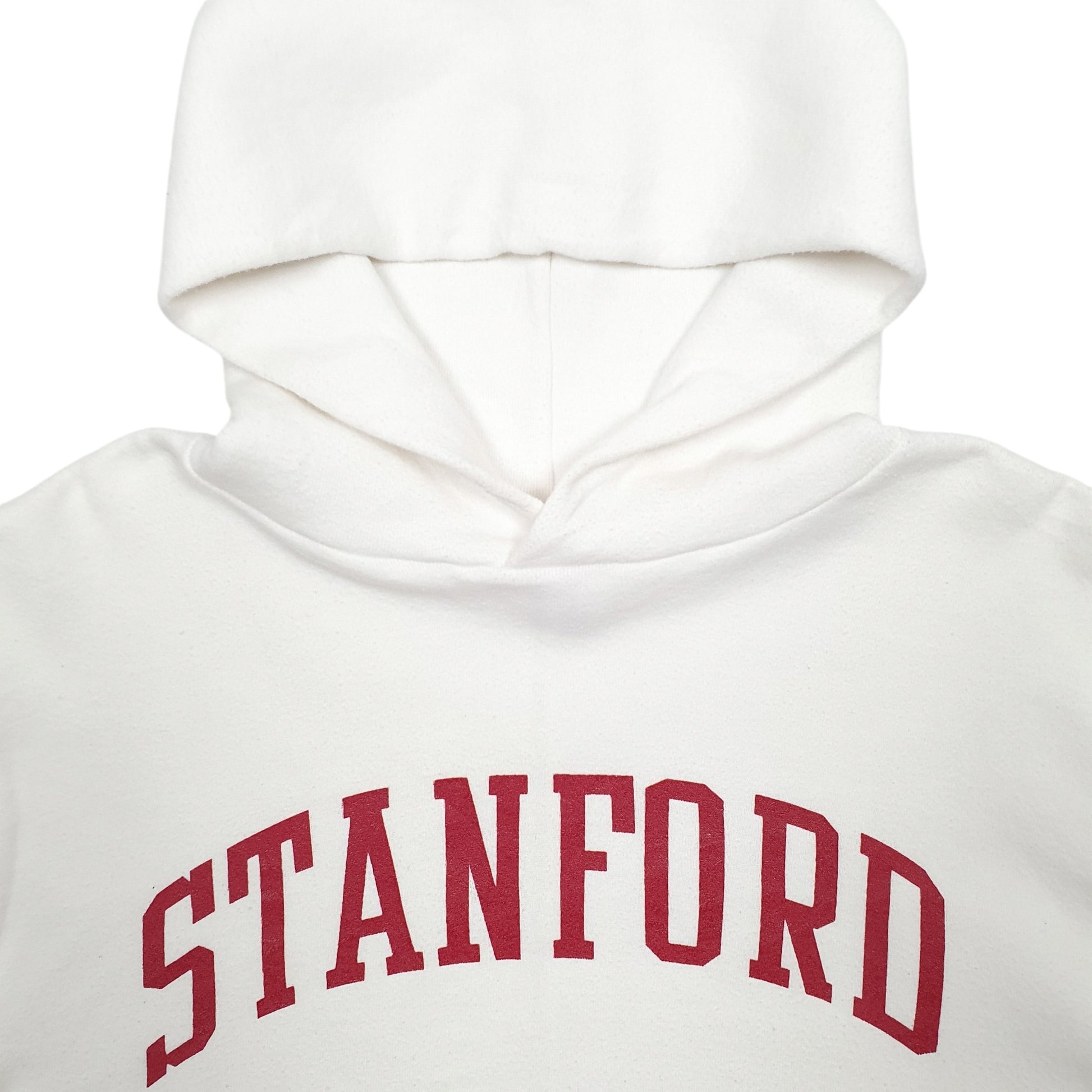 Mens White Russell Athletic Stanford Spellout Made In USA Vintage 90's Hoodie Jumper