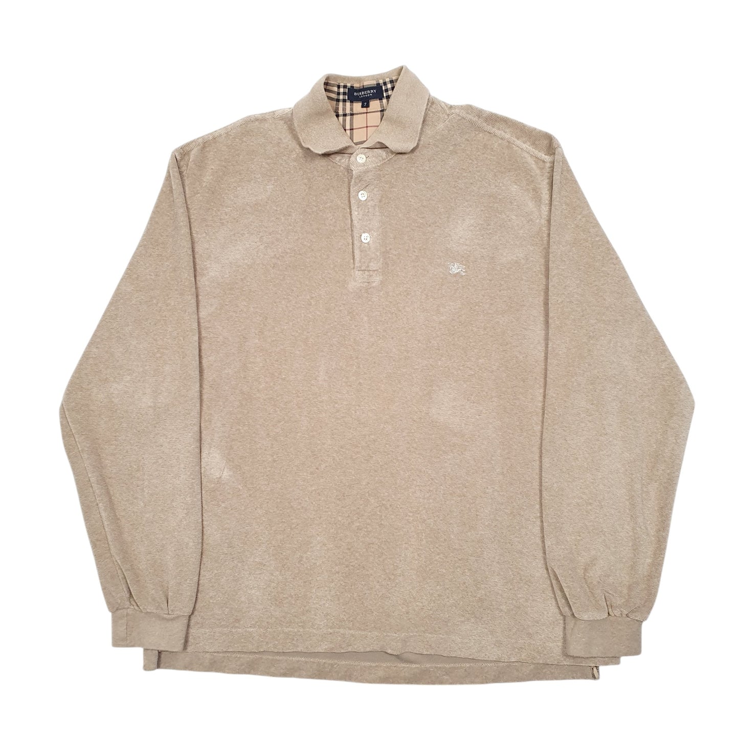 Mens Beige Burberry London Long Sleeve T Shirt