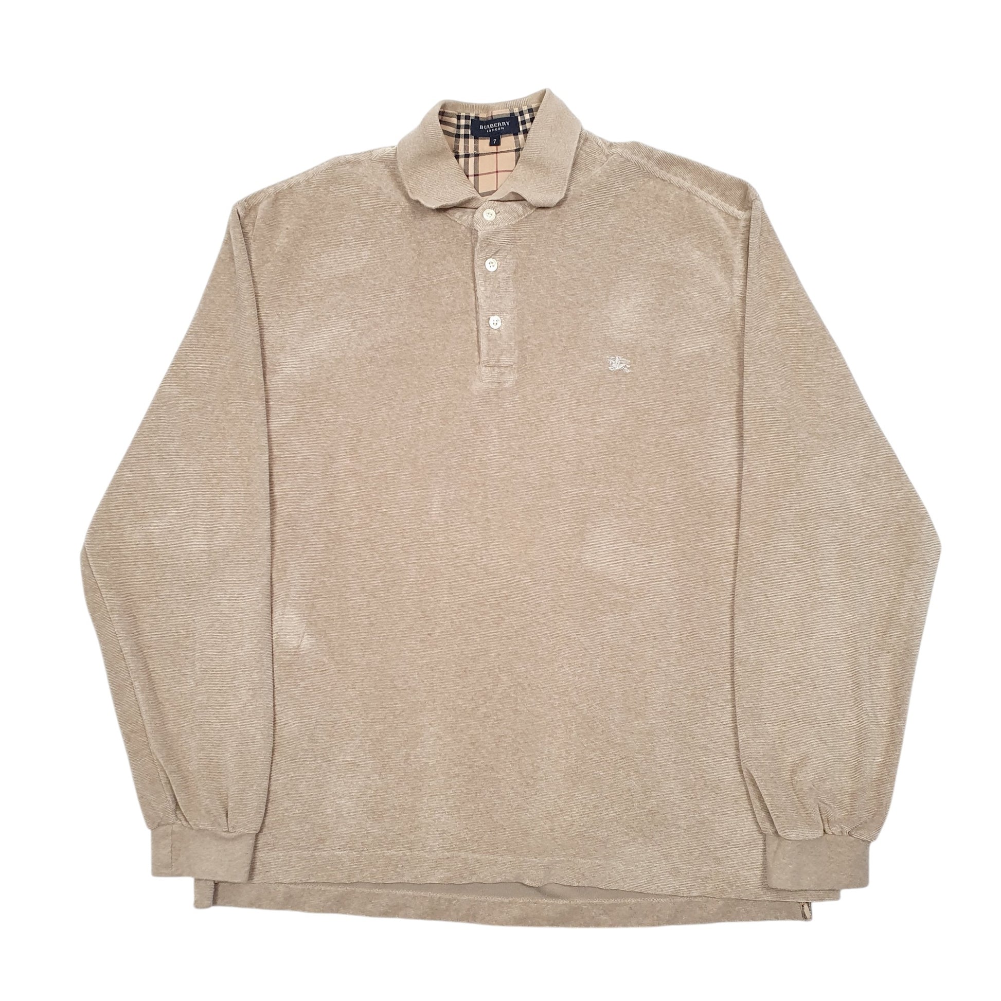 Mens Beige Burberry London Long Sleeve T Shirt