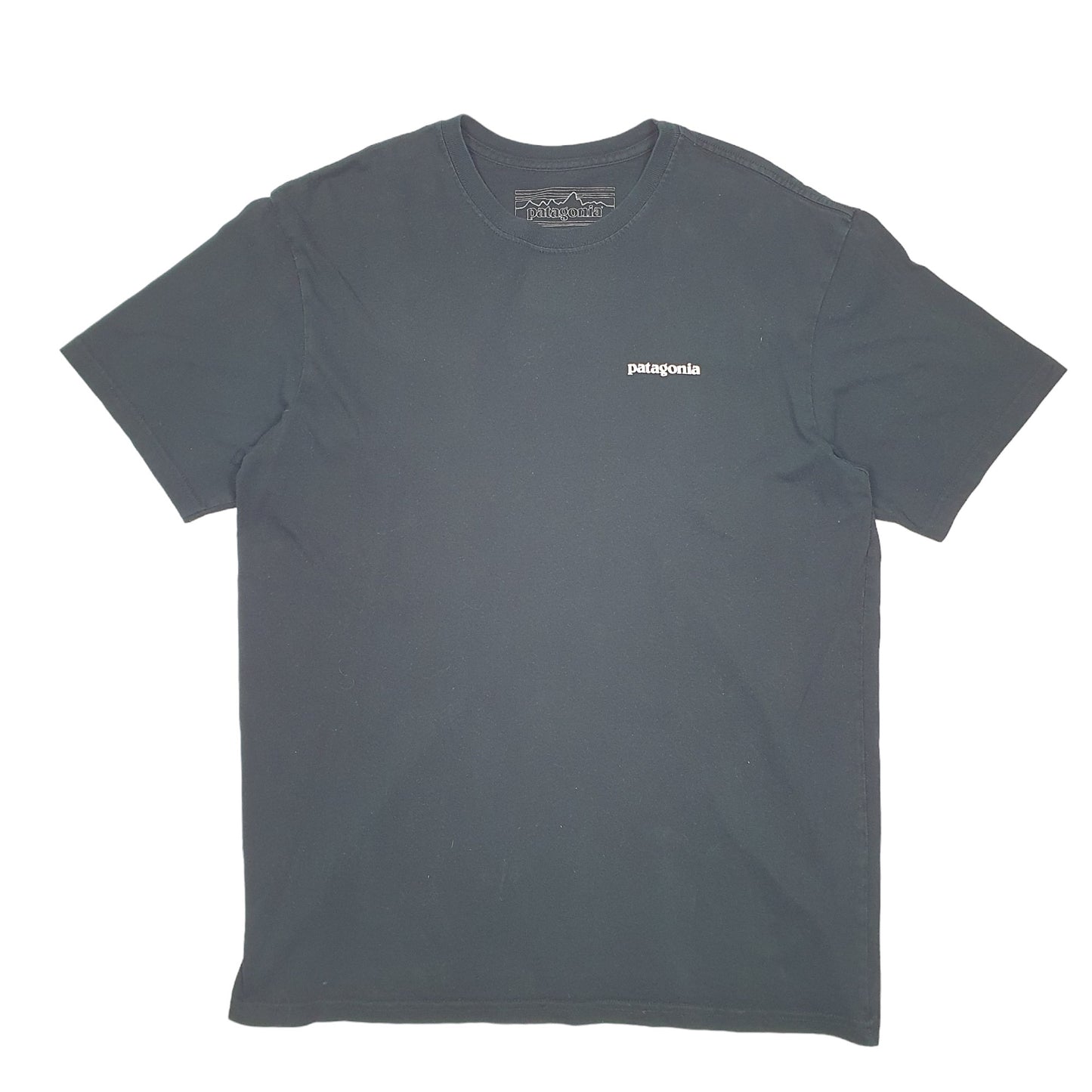 Mens Black Patagonia Spellout Short Sleeve T Shirt