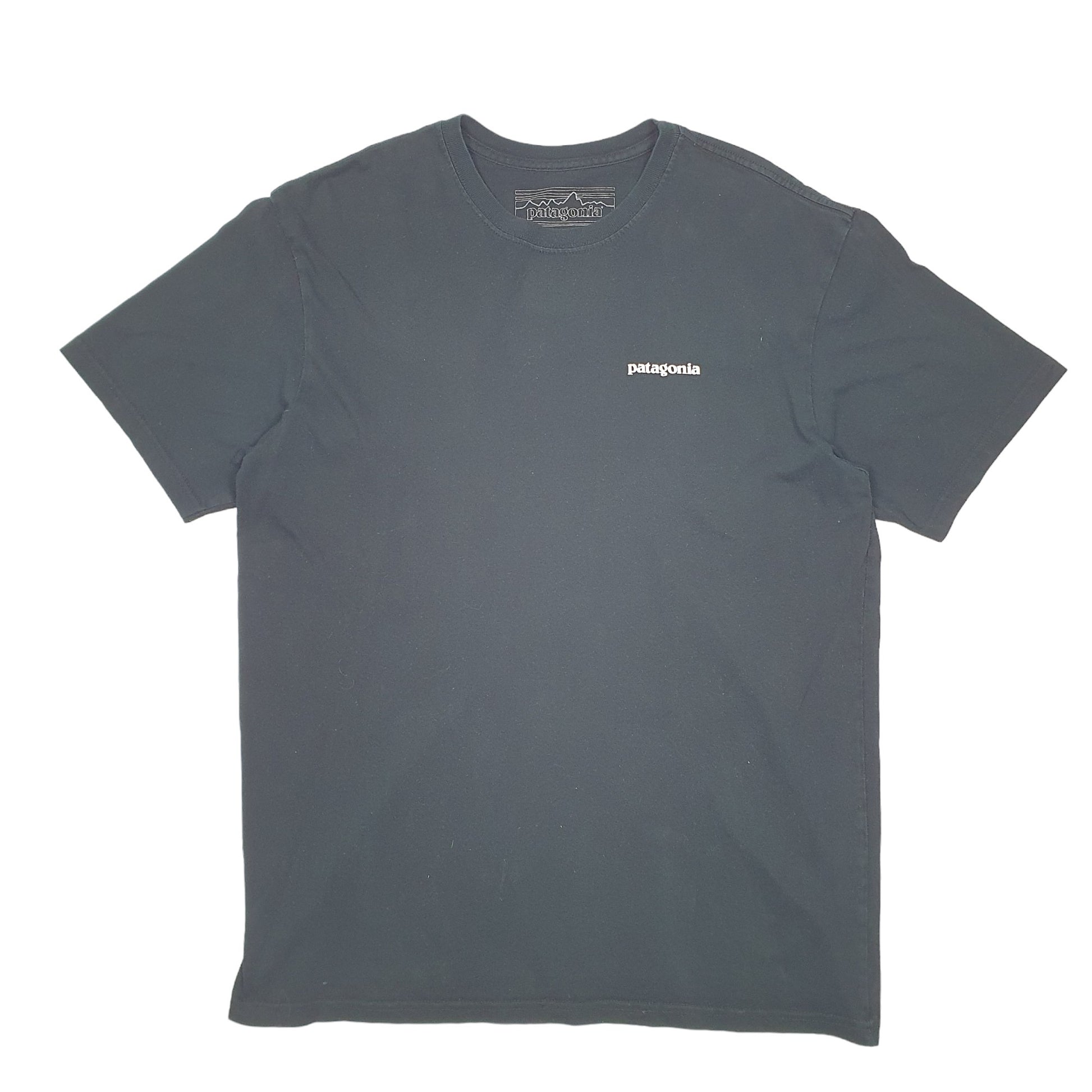Mens Black Patagonia Spellout Short Sleeve T Shirt