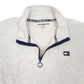 Womens Cream Tommy Hilfiger  Quarter Zip Jumper