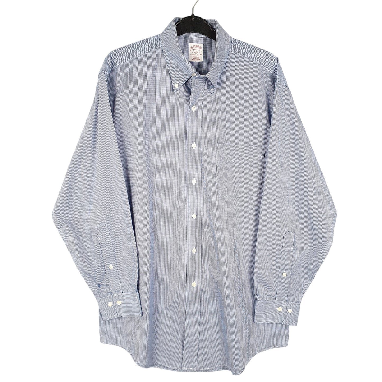 Mens Blue Brooks Brothers Houndstooth Long Sleeve Shirt