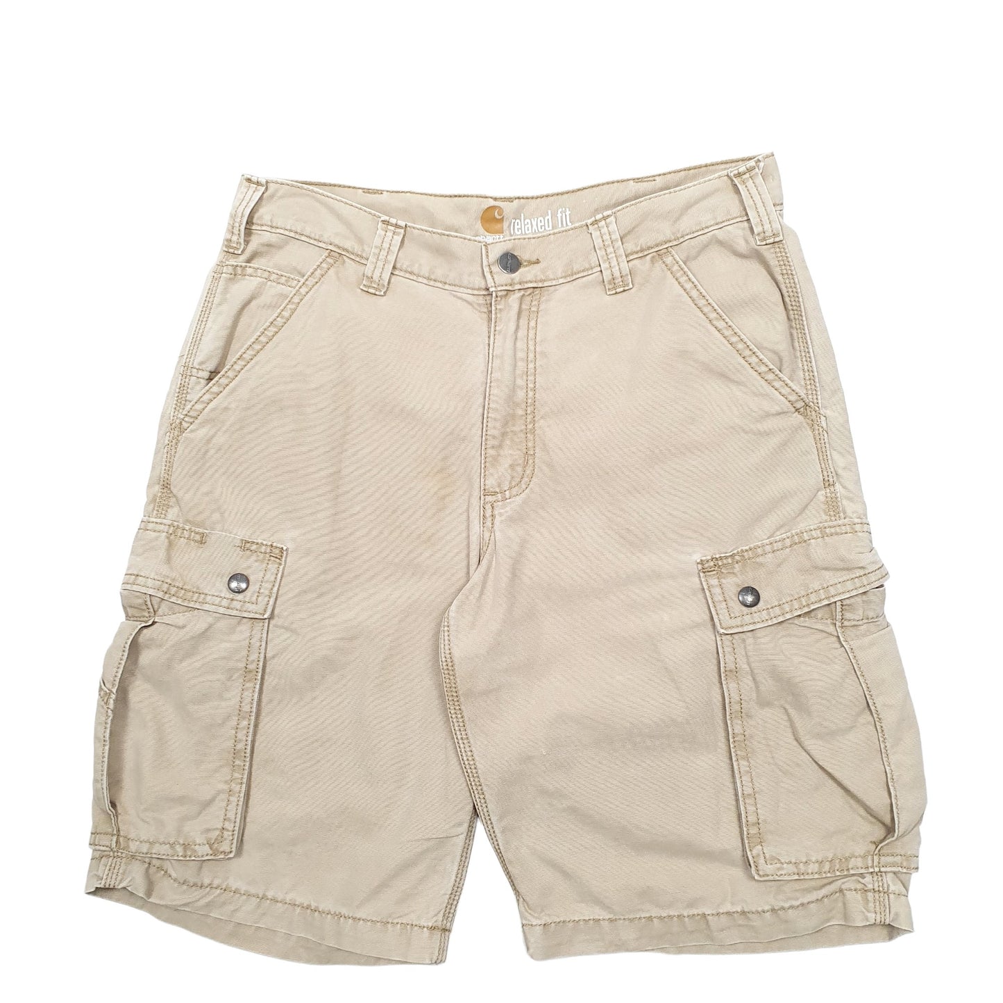 Mens Beige Carhartt Workwear Cargo Shorts
