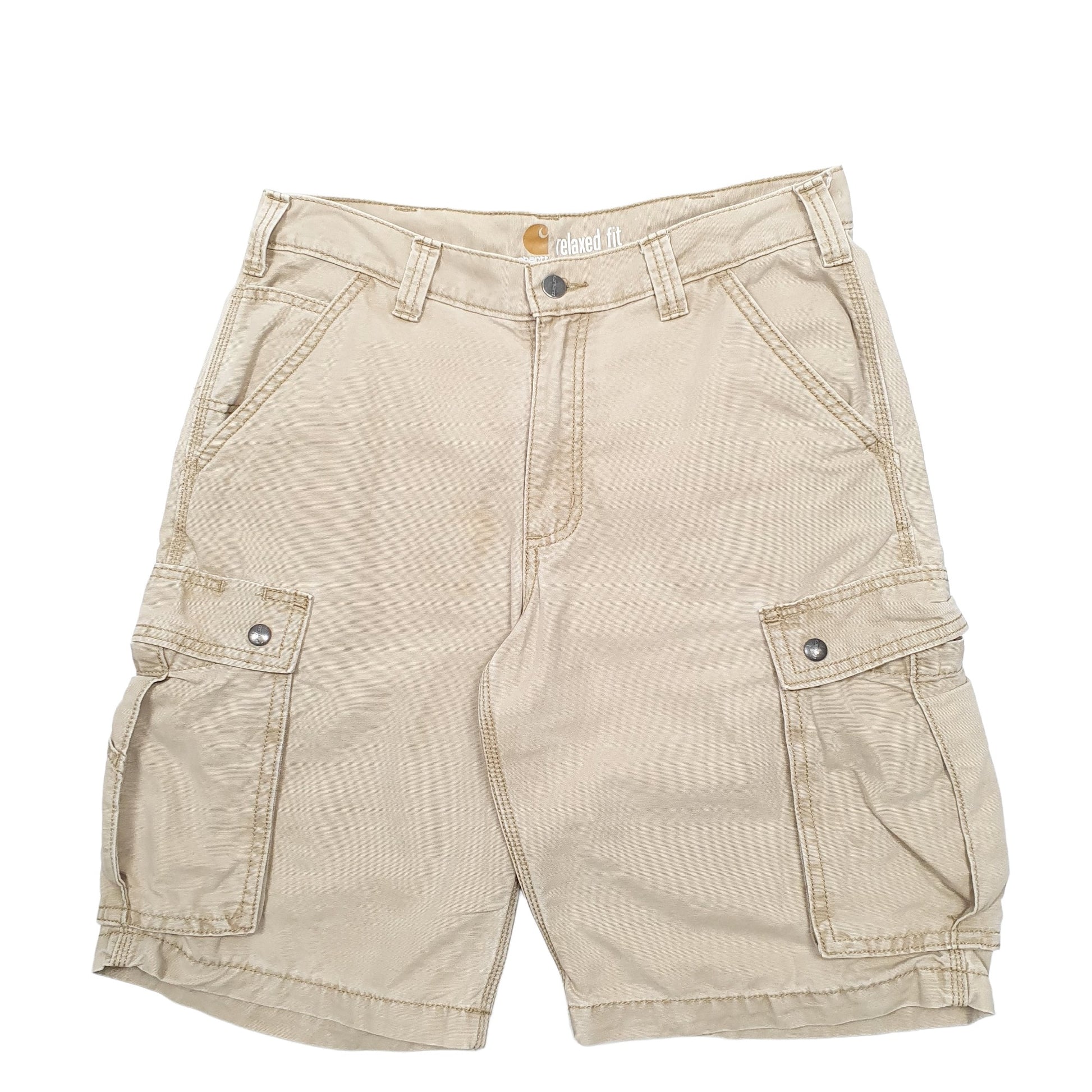 Mens Beige Carhartt Workwear Cargo Shorts