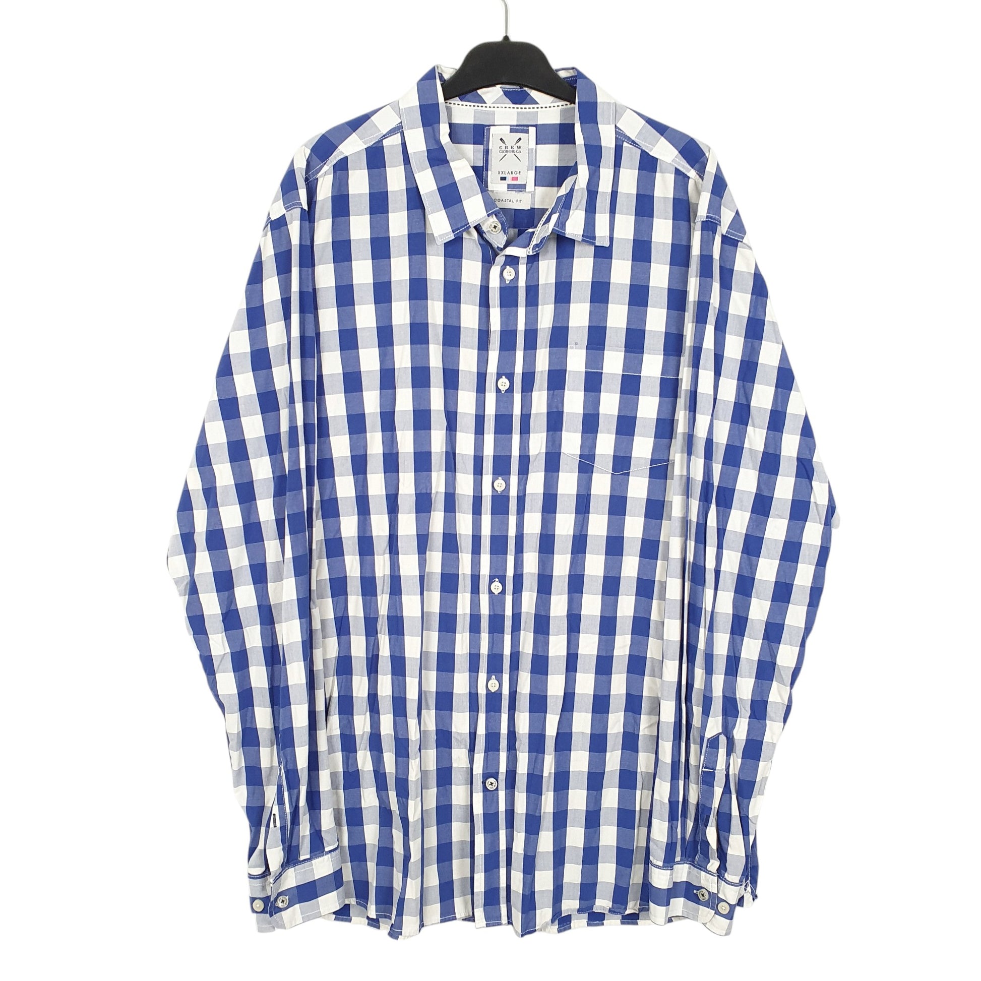 Mens Blue Crew Clothing Coastal Long Sleeve Shirt