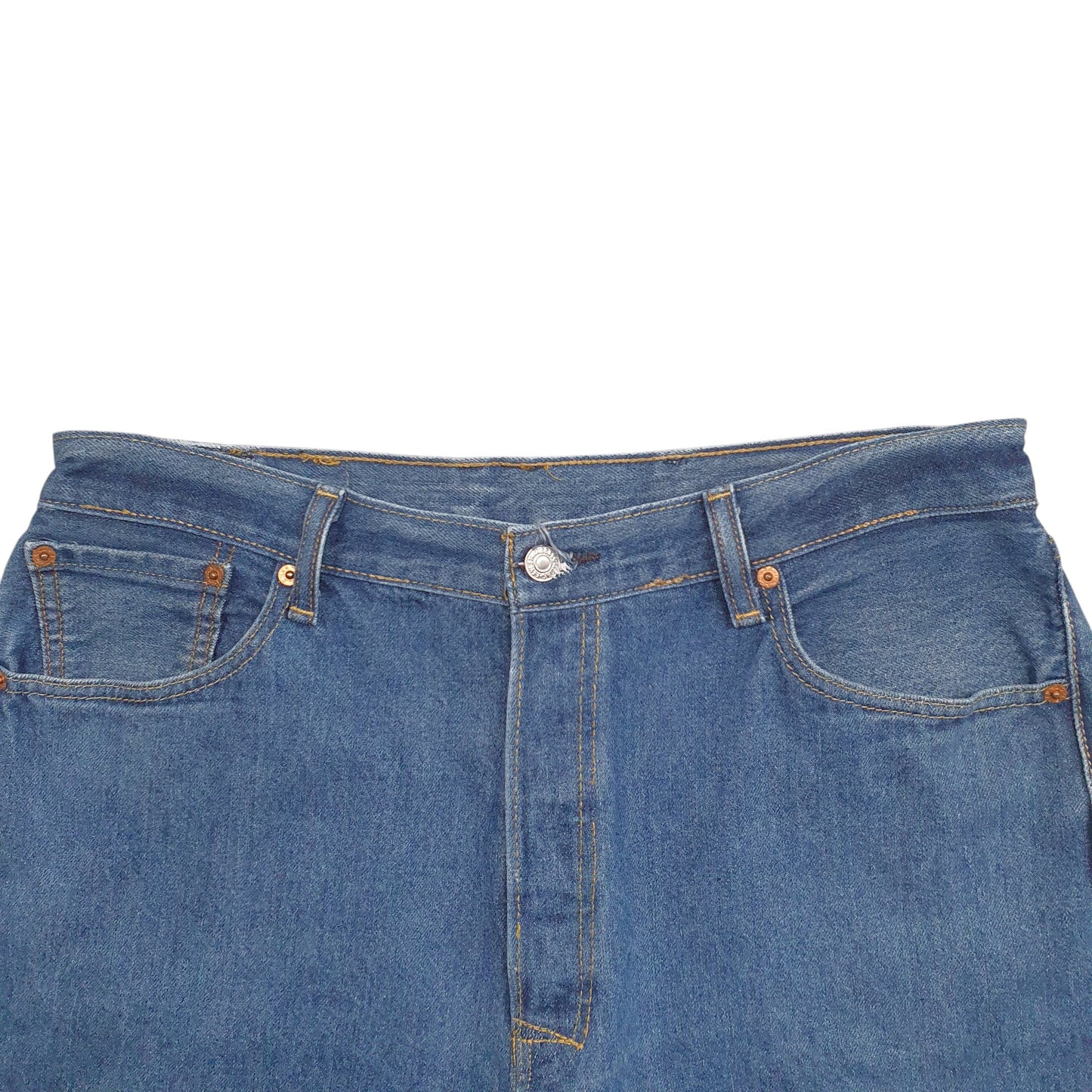 Womens Blue Levis 501 Reworked Jorts Denim Shorts
