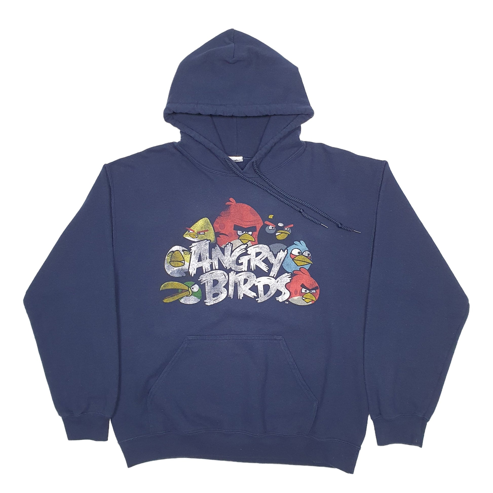 Mens Navy Non Branded Angry Birds Game Hoodie Jumper