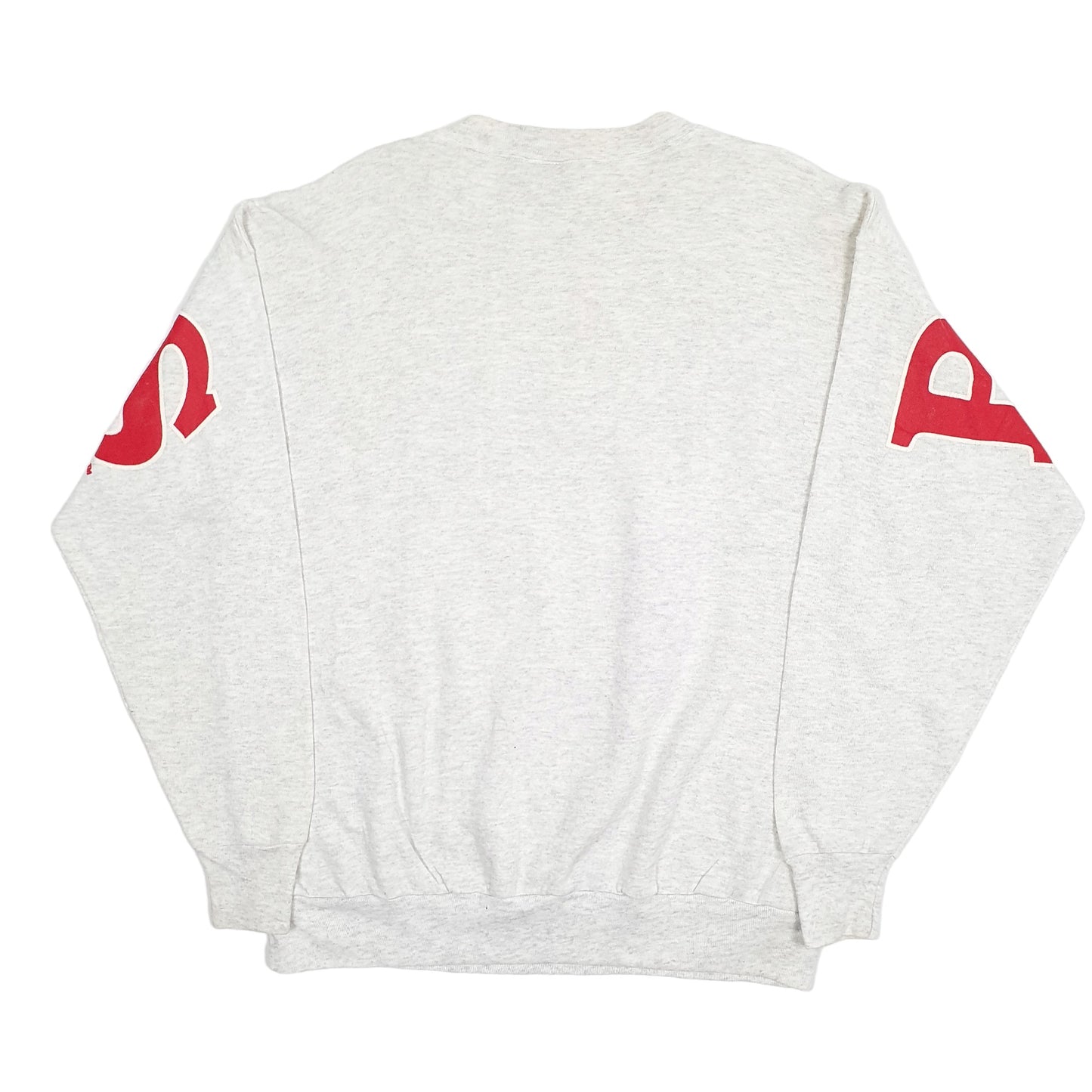 Mens Grey TSI Vintage 1990s Made in USA Wisconsin Badgers USA College Crewneck Jumper