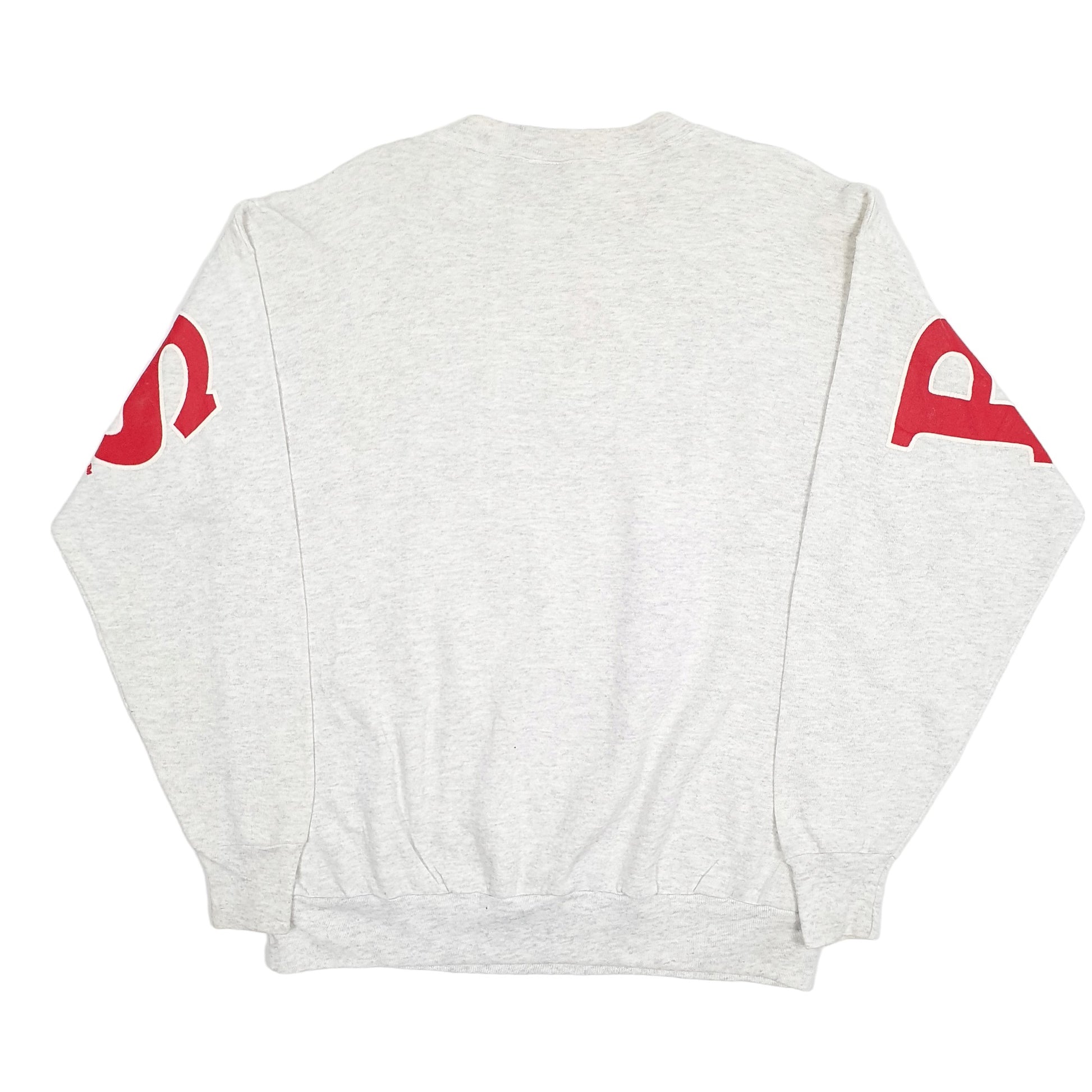 Mens Grey TSI Vintage 1990s Made in USA Wisconsin Badgers USA College Crewneck Jumper