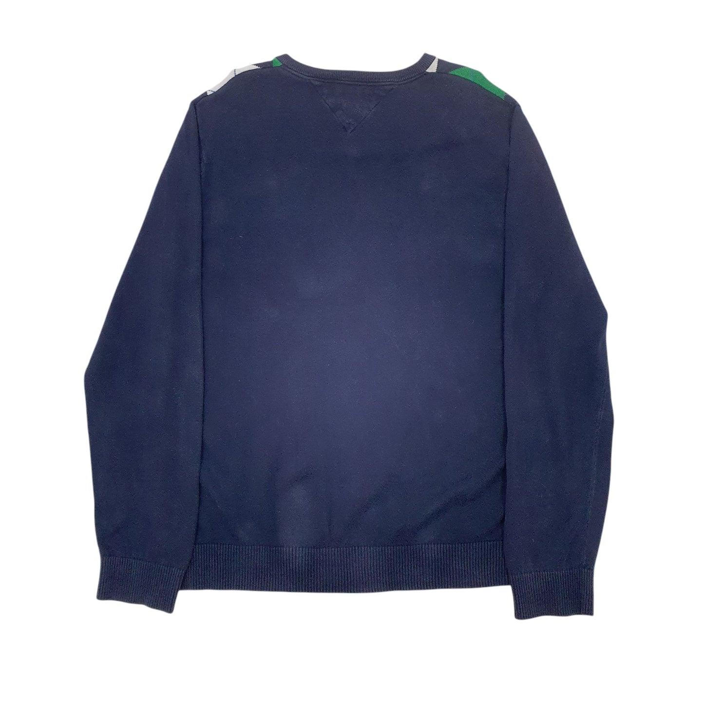 Mens Navy Tommy Hilfiger V Neck Crewneck Jumper