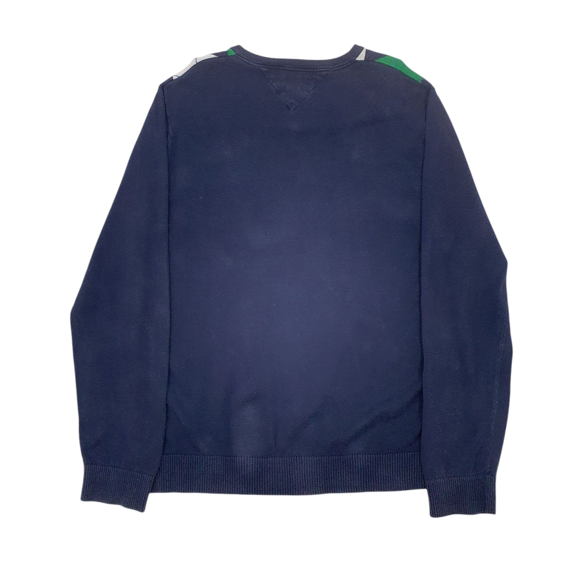 Mens Navy Tommy Hilfiger V Neck Crewneck Jumper