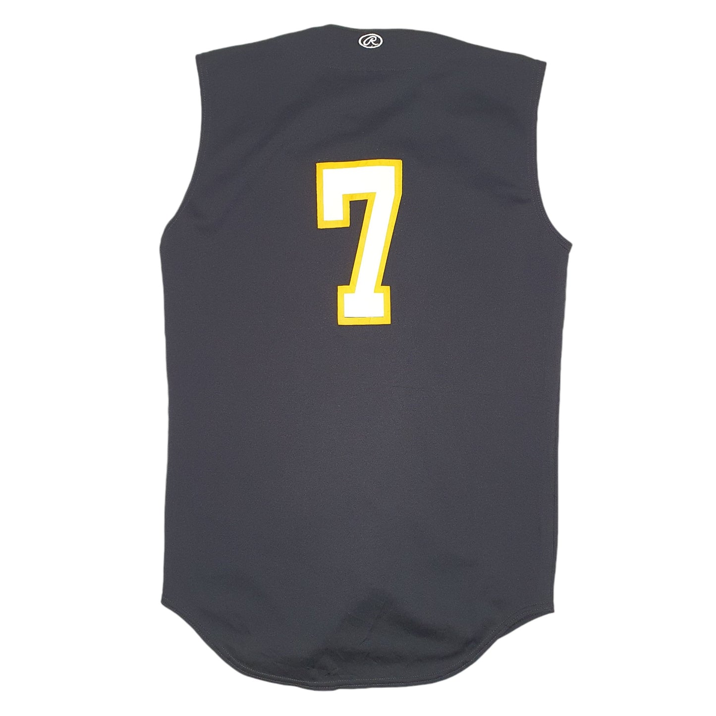 Mens Black Rawlings Sleeveless Baseball Jersey Khalifa 7 Short Sleeve T Shirt