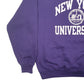 Mens Purple Champion New York University Spellout Crewneck Jumper