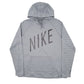Mens Grey Nike Spellout Activewear Hoodie Jumper