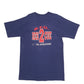 Mens Navy Fruit Of The Loom Single Stitch Vintage 90s Boston Short Sleeve T Shirt