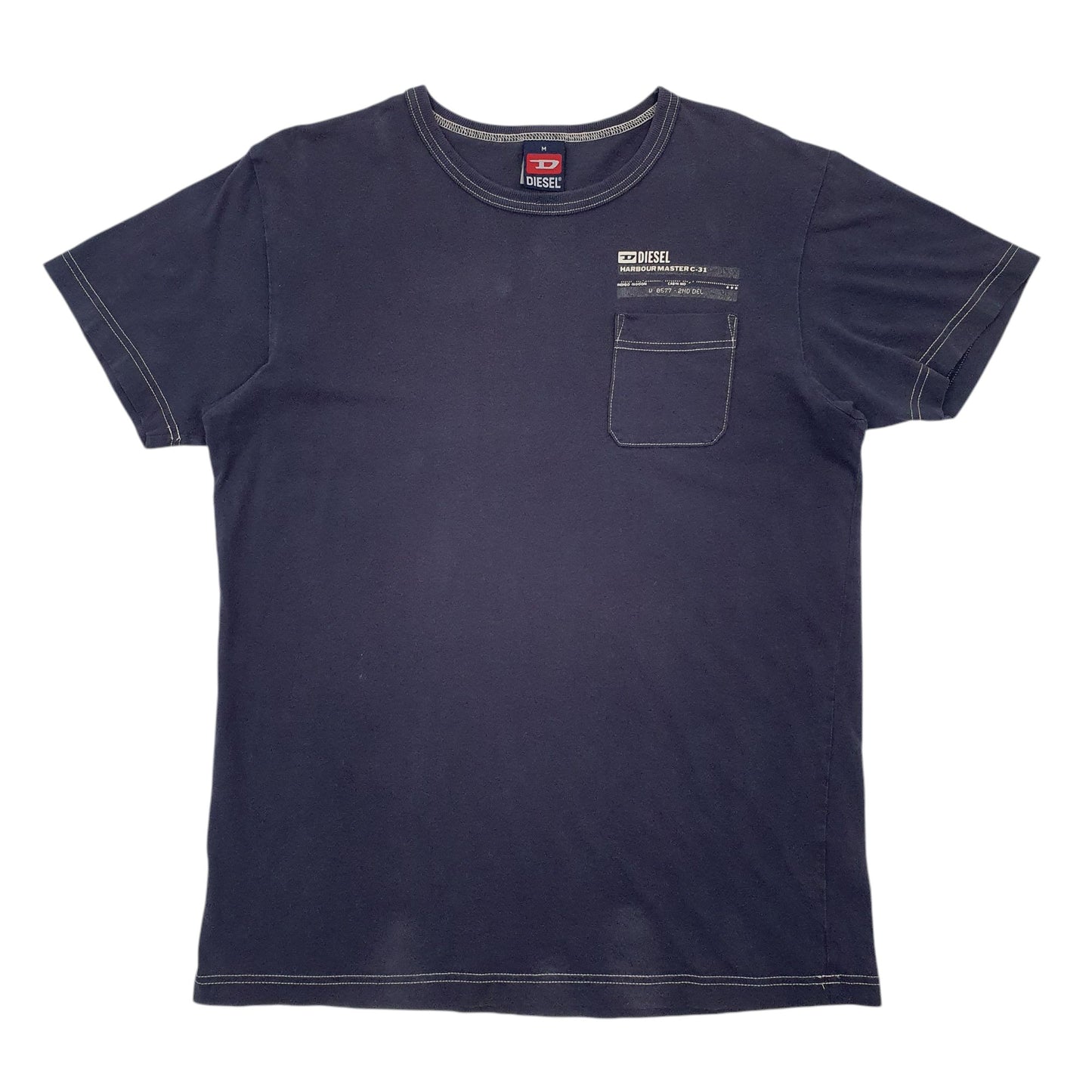 Mens Navy Diesel  Short Sleeve T Shirt