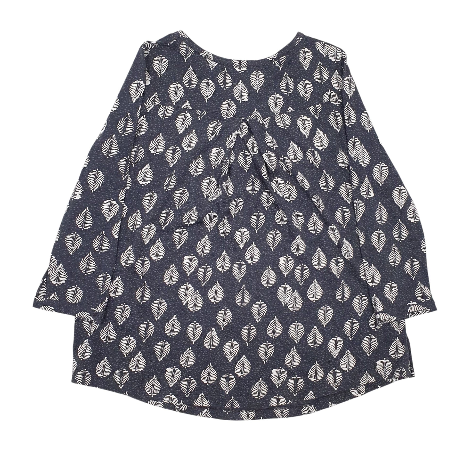 Womens Grey White stuff Blouse Long Sleeve T Shirt