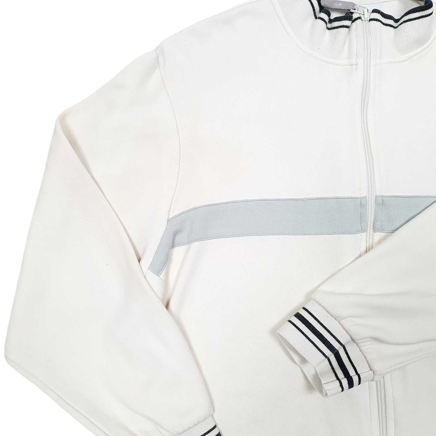 Mens Cream Lacoste Sport Full Zip Jumper