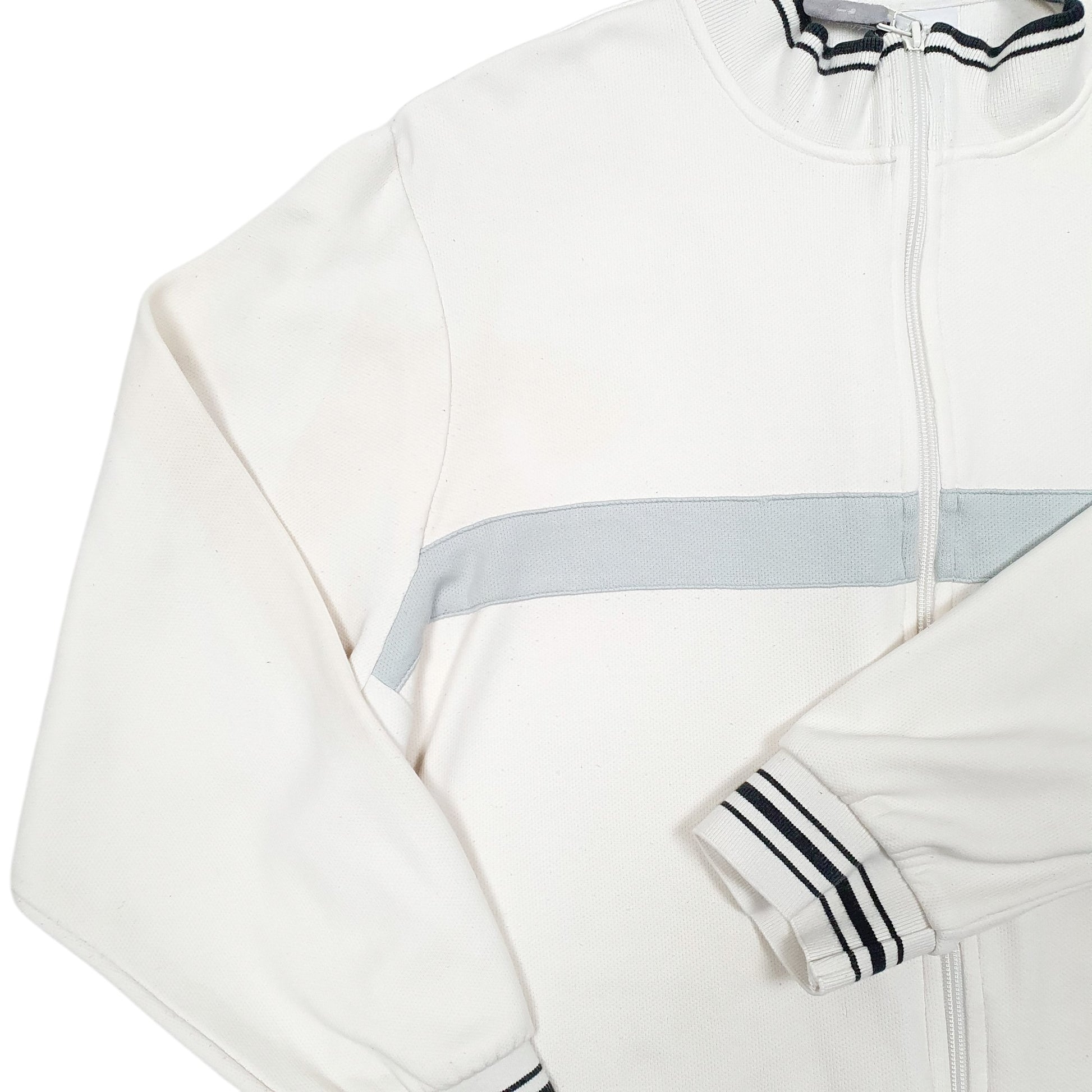 Mens Cream Lacoste Sport Full Zip Jumper