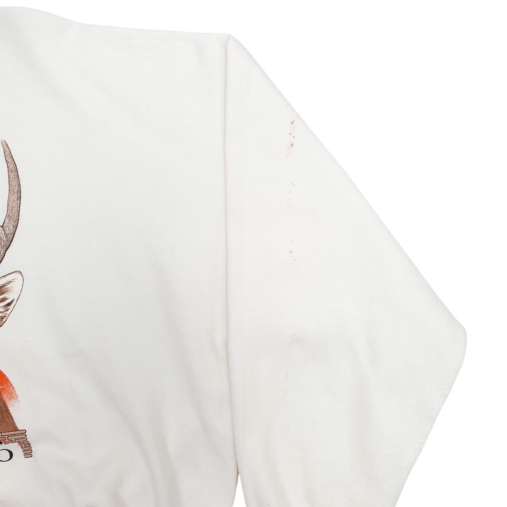 Mens White Gildan Colorado Deer Crewneck Jumper