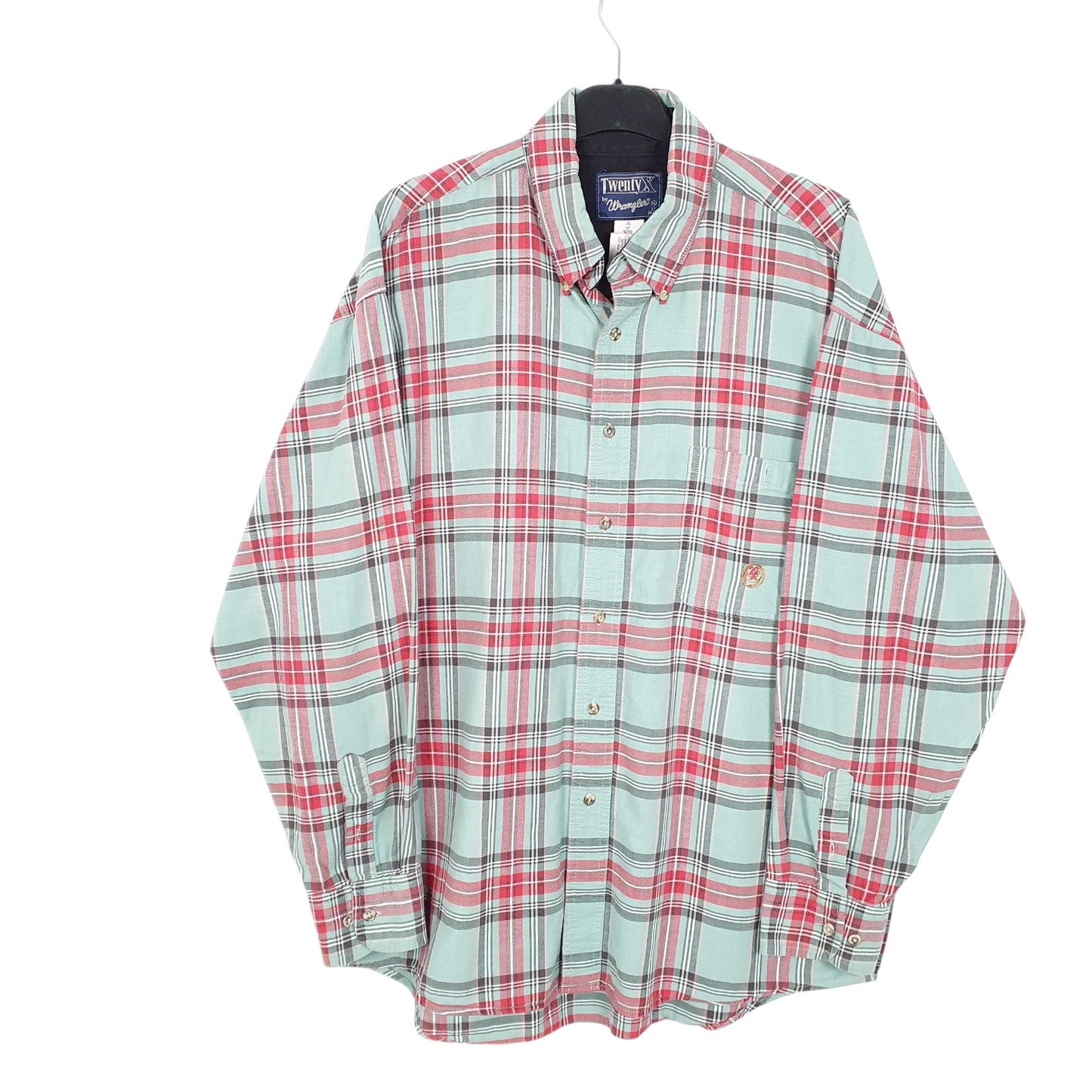 Mens Turquoise Wrangler Twenty X Long Sleeve Shirt