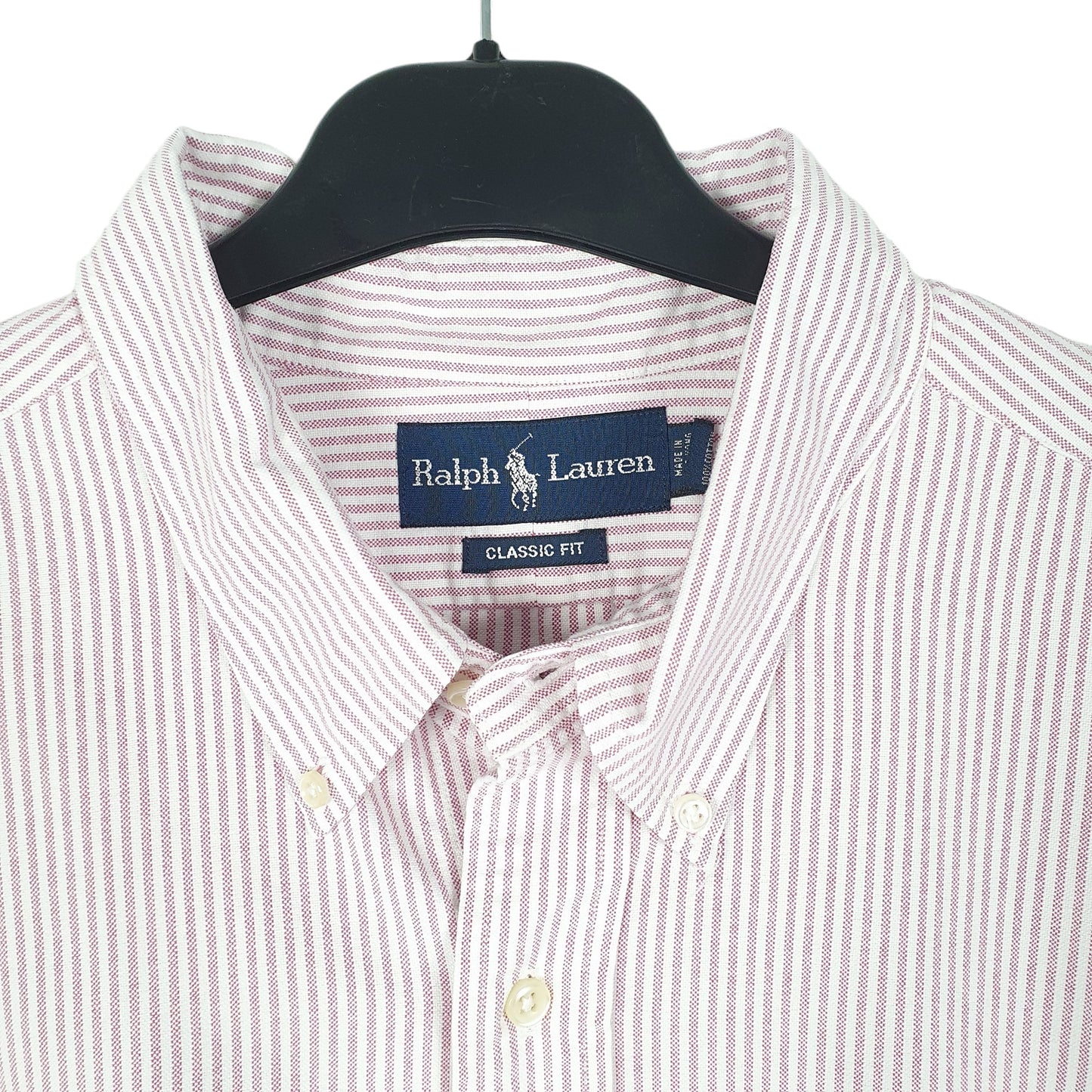 Mens White Polo Ralph Lauren Oxford Long Sleeve Shirt