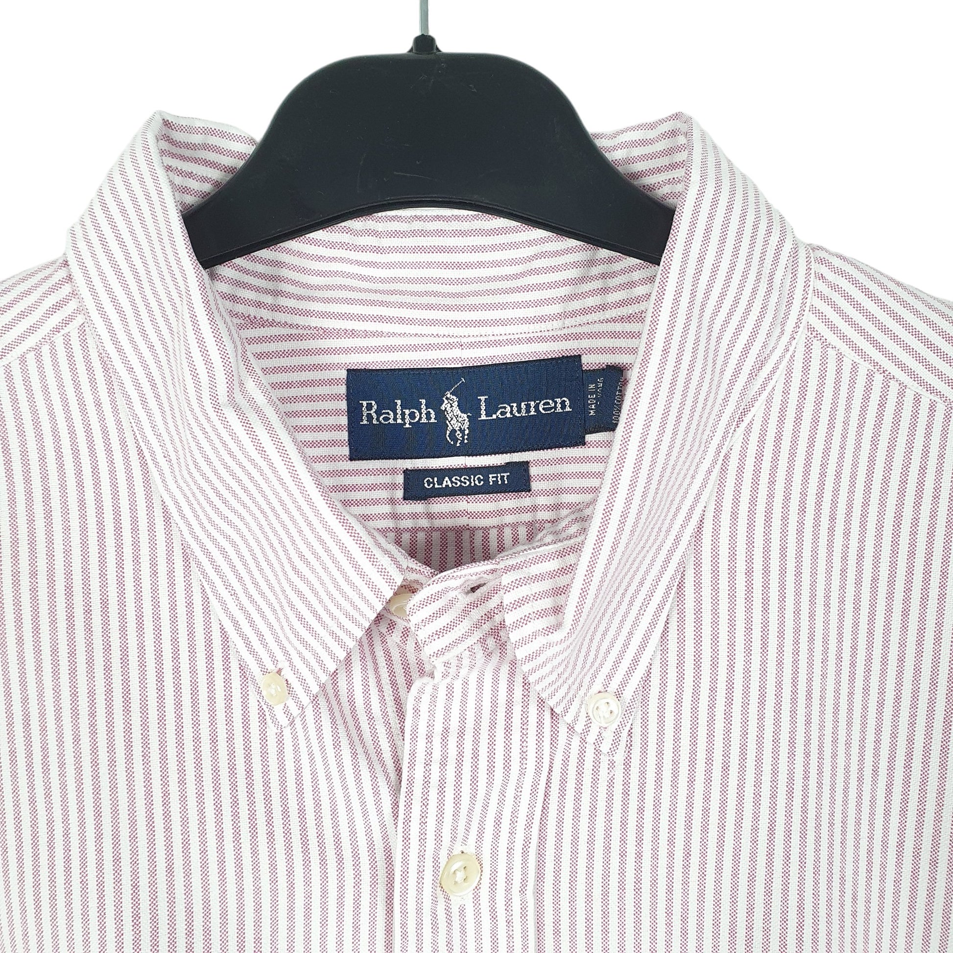 Mens White Polo Ralph Lauren Oxford Long Sleeve Shirt
