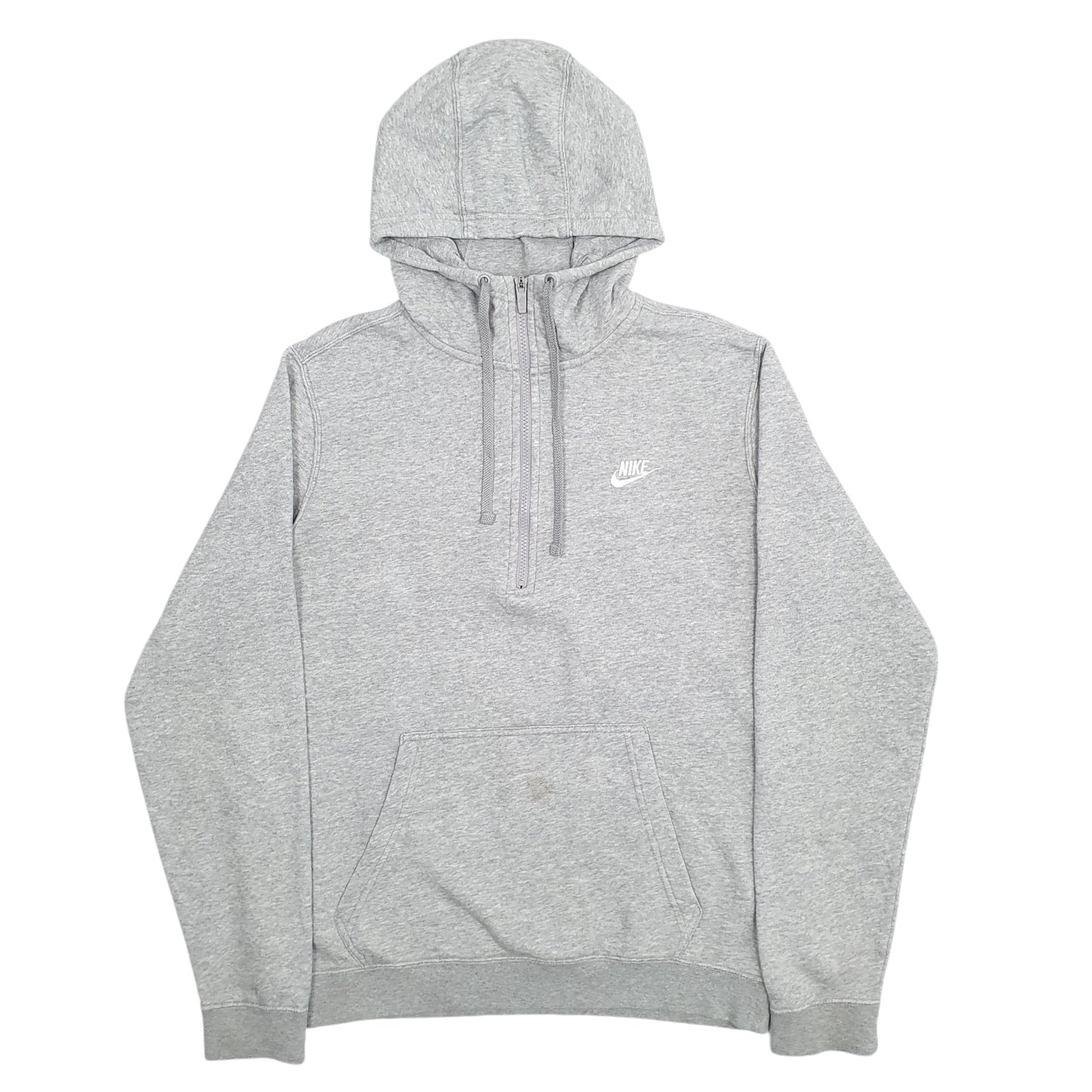 Mens Grey Nike Quarter Zip Hoodie Jumper