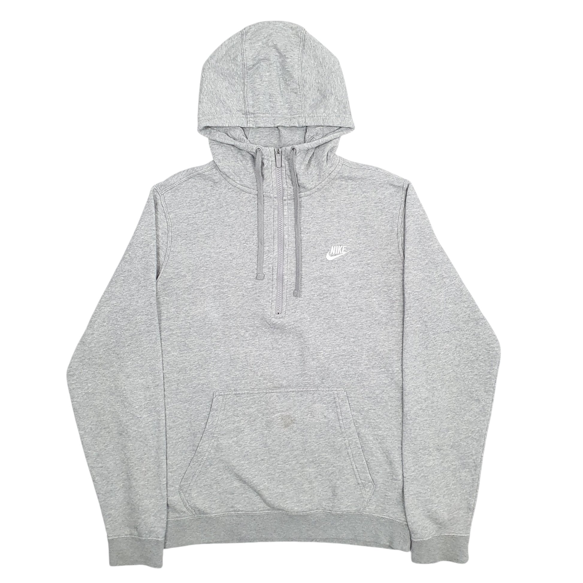 Mens Grey Nike Quarter Zip Hoodie Jumper