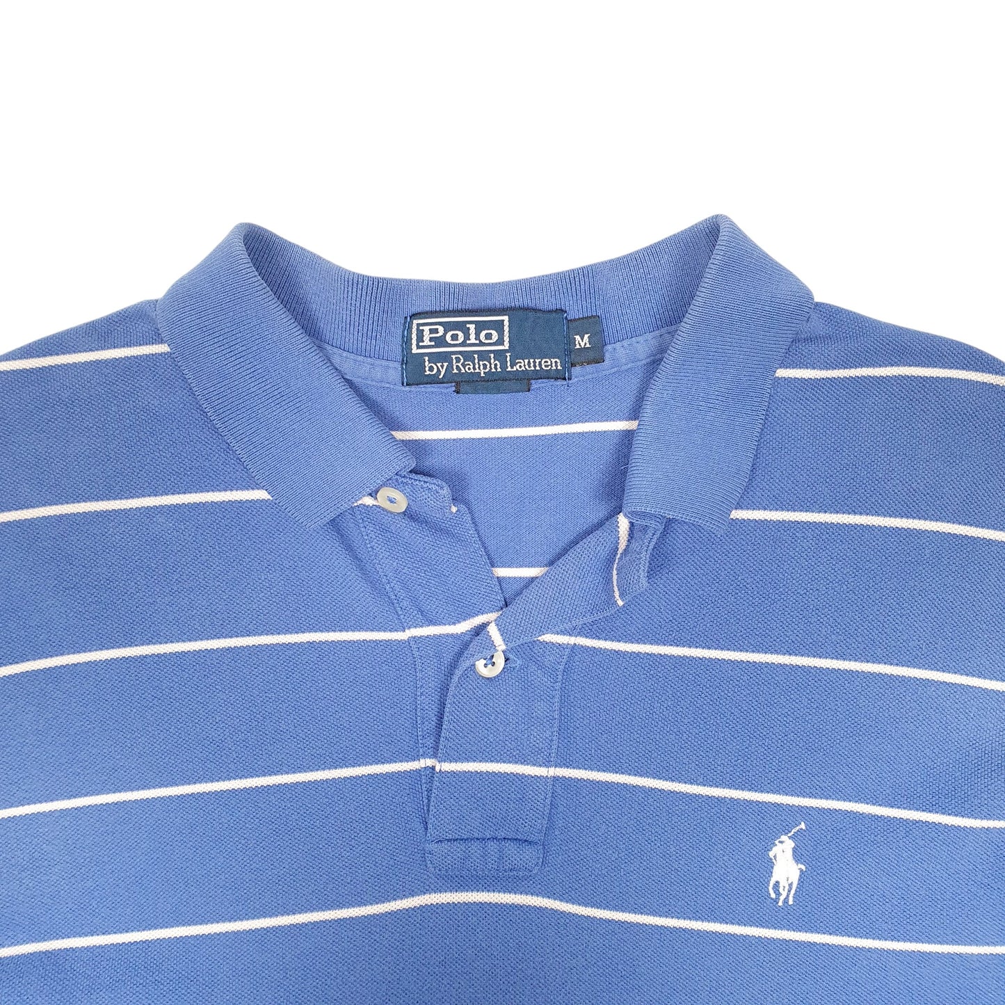 Mens Blue Polo Ralph Lauren Striped Short Sleeve Polo Shirt