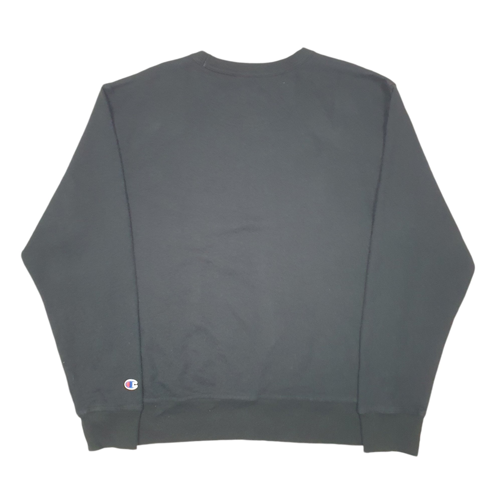 Mens Black Champion  Crewneck Jumper