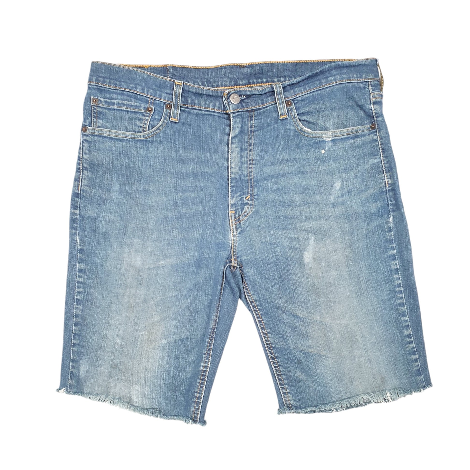 Mens Blue Levis Denim Jeans Jorts 541 Cut Offs Denim Shorts