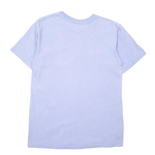 Mens Lilac Anvil Single Stitch Vintage 90s Made In USA Port Aransas Short Sleeve T Shirt