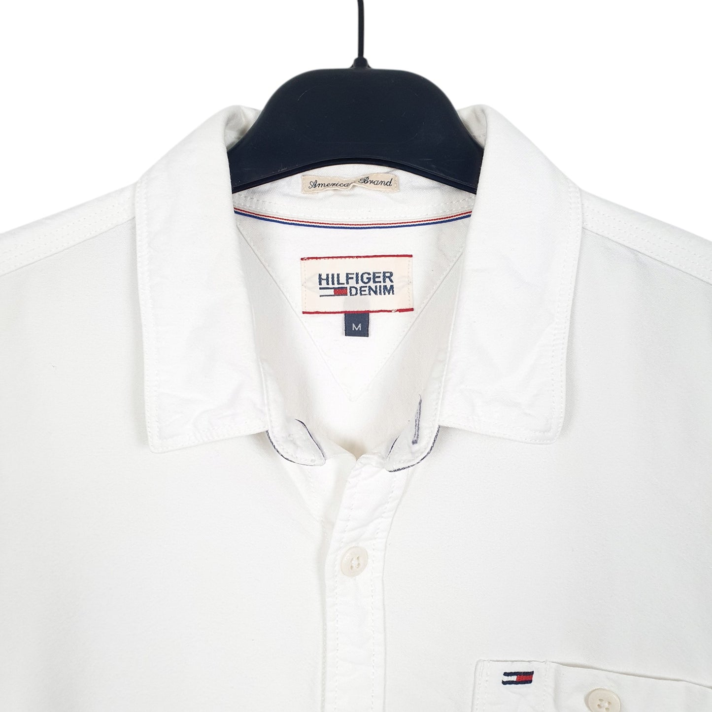 Mens White Tommy Hilfiger Denim Long Sleeve Shirt