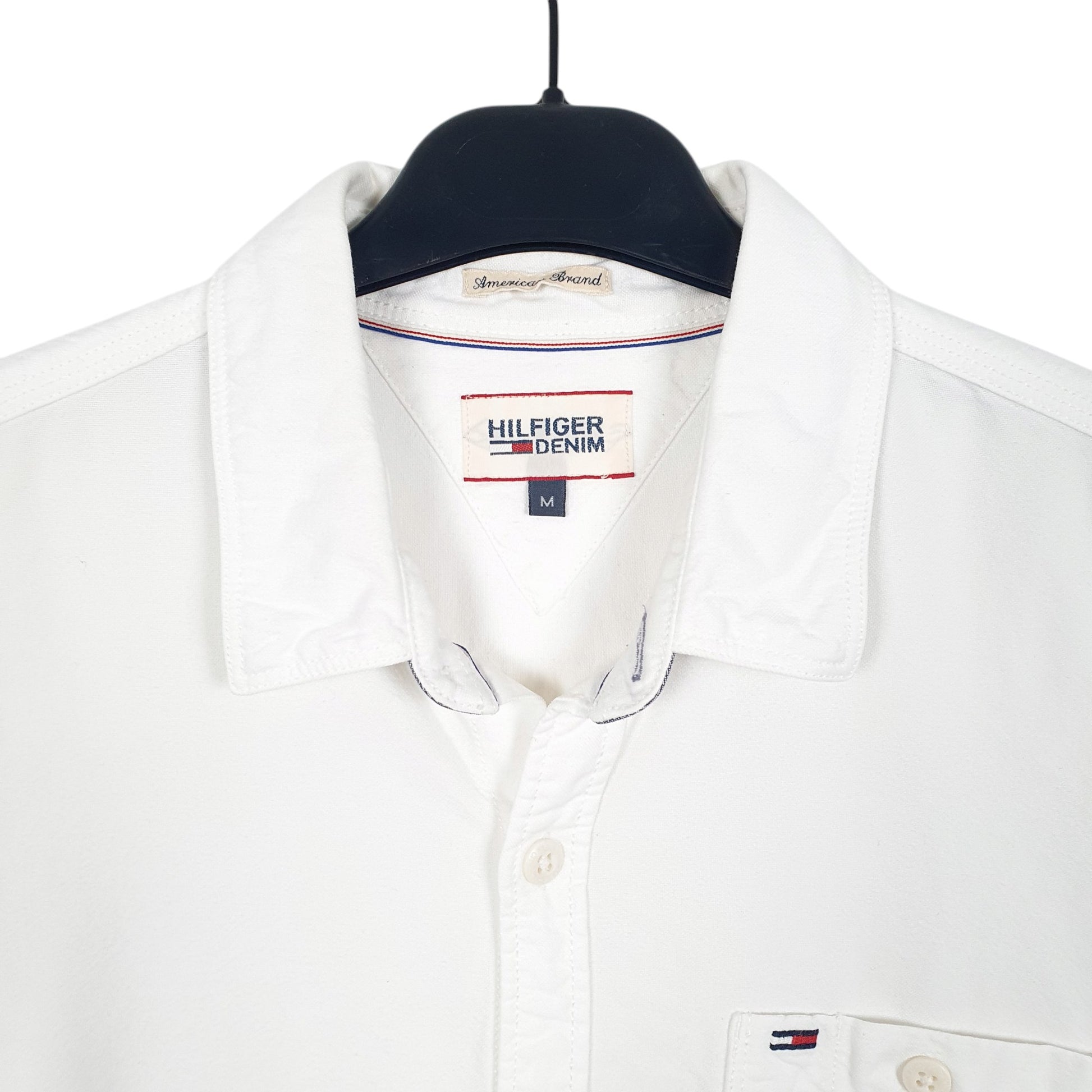 Mens White Tommy Hilfiger Denim Long Sleeve Shirt