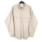 Mens Beige American Eagle Heavy Work Overshirt Long Sleeve Shirt