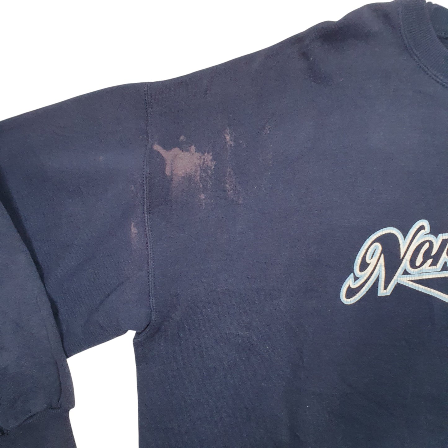 Mens Navy Starter North Carolina Team USA Spellout 90s Vintage Crewneck Jumper