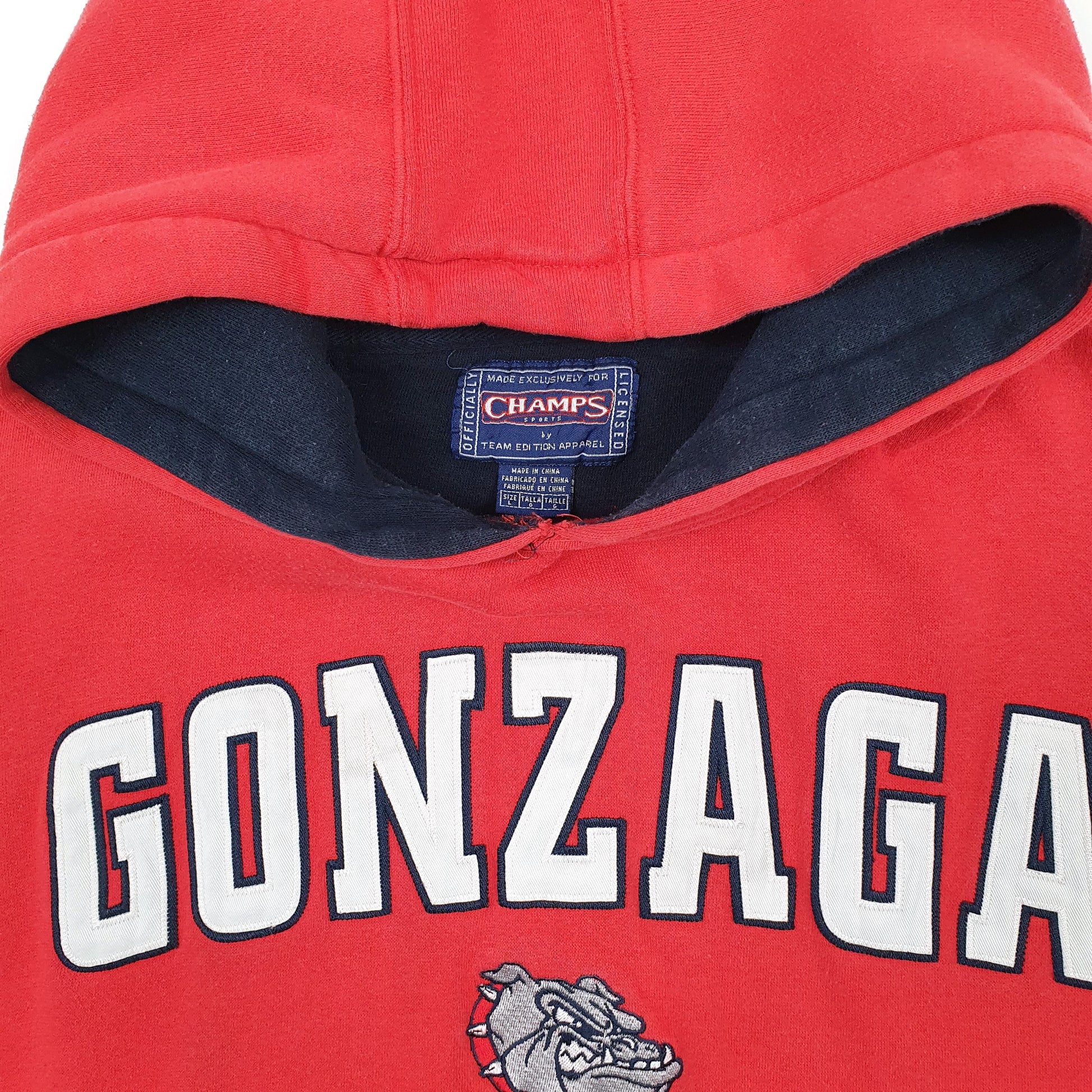 Mens Red Champs Gonzaga USA College Hoodie Jumper