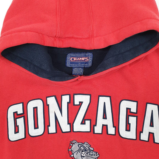 Mens Red Champs Gonzaga USA College Hoodie Jumper