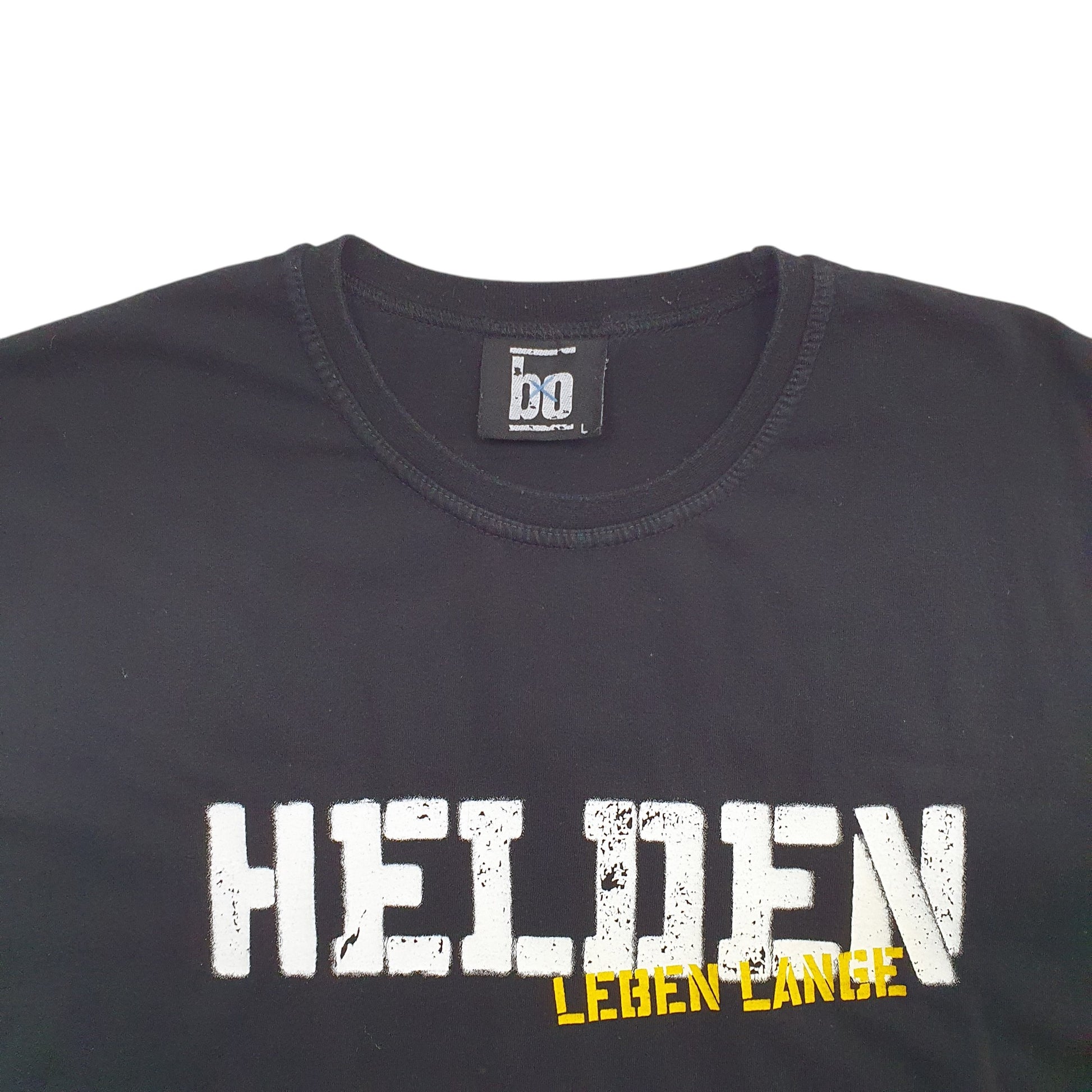 Mens Black Bo Helden Legenden Spellout Short Sleeve T Shirt