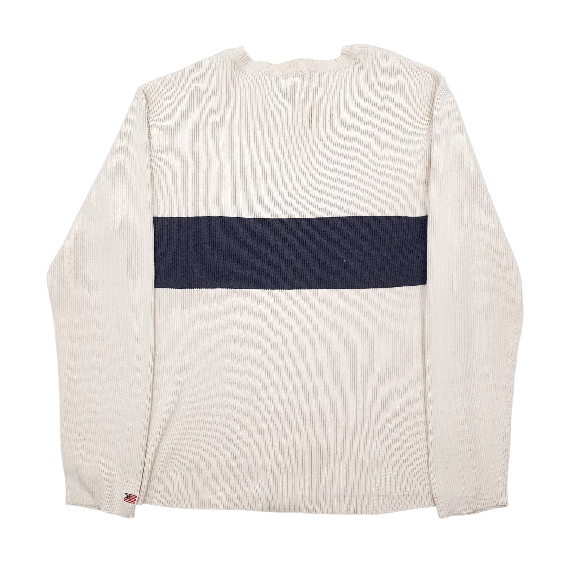 Mens Cream Polo Ralph Lauren  Crewneck Jumper