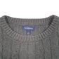 Mens Grey Croft & Barrow Cable Knit Crewneck Jumper