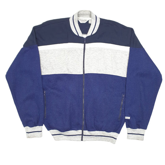 Mens Grey Christian Dior Vintage Sweat Monsieur Designer Full Zip Jumper