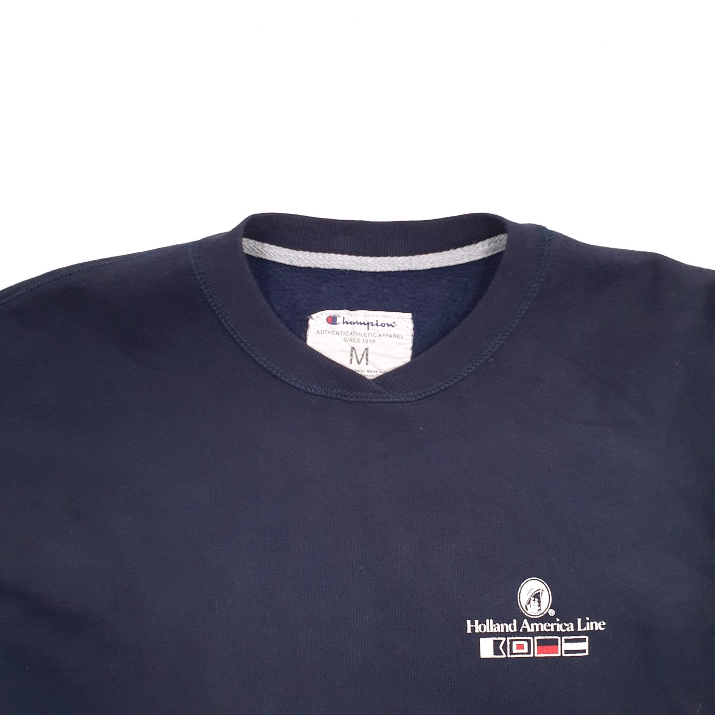 Mens Navy Champion Holland America Line Crewneck Jumper