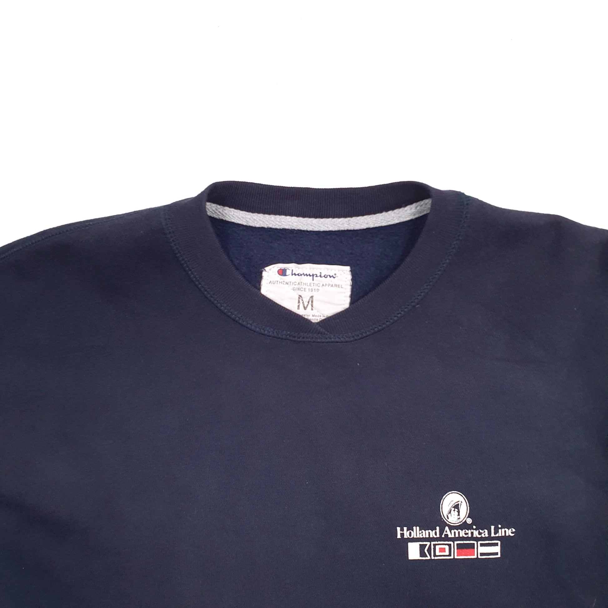 Mens Navy Champion Holland America Line Crewneck Jumper