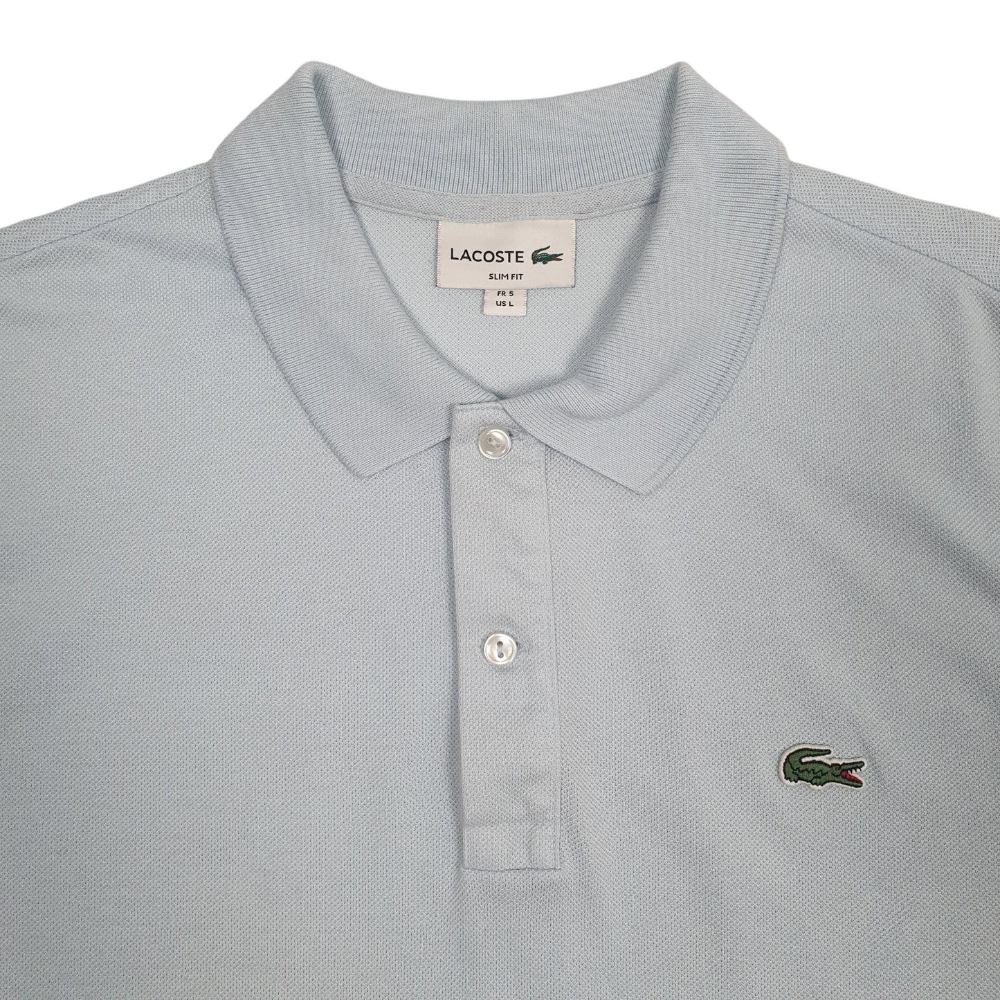 Mens Blue Lacoste Slim fit Short Sleeve Polo Shirt