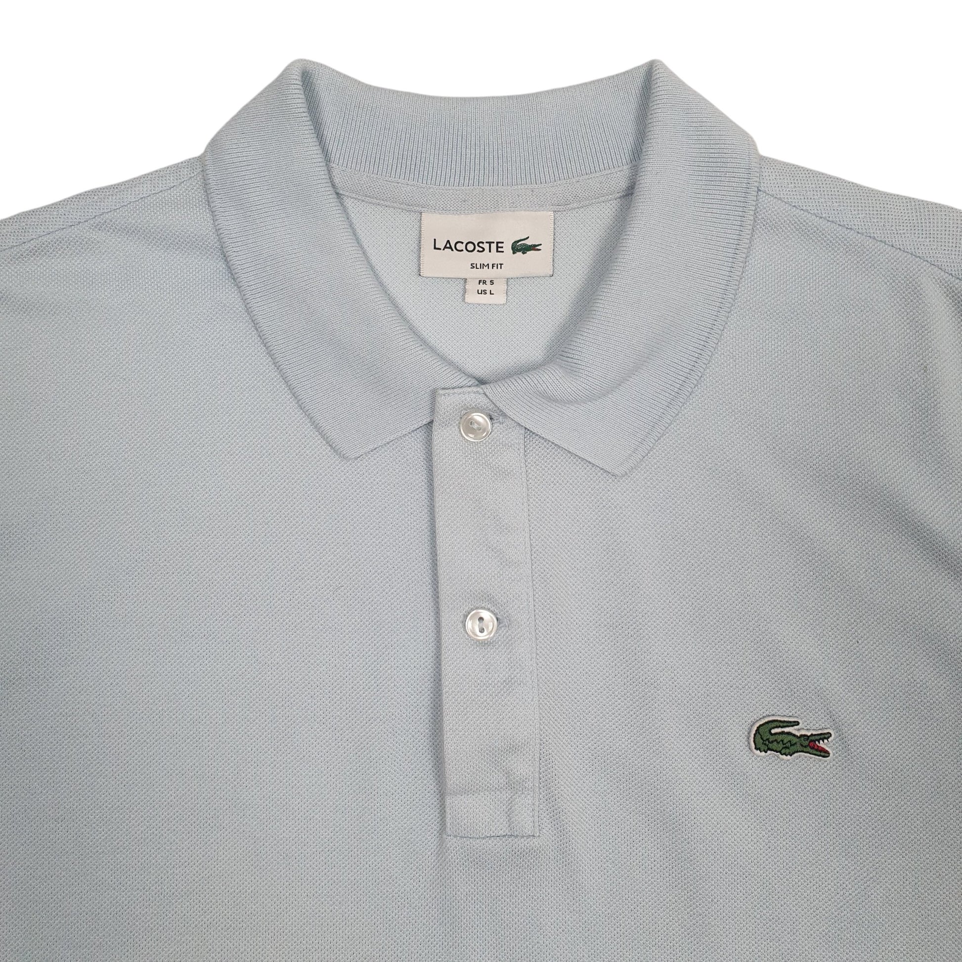 Mens Blue Lacoste Slim fit Short Sleeve Polo Shirt